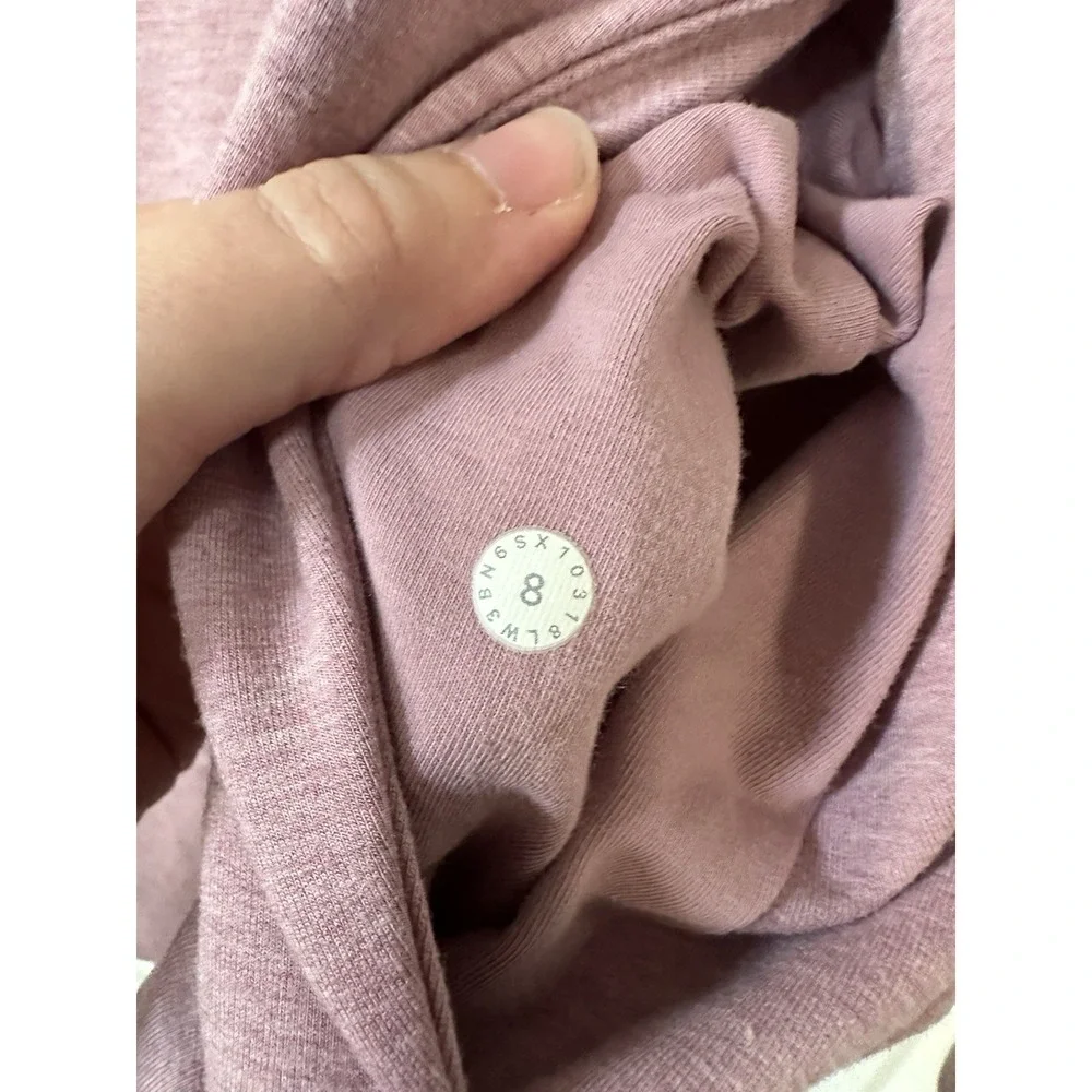 Lululemon High Lines Pullover Heathered Vintage Mauve Sz 8